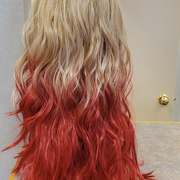 Cherry Ombre Synthetic Lace Front Wig - Picture 4 of 5